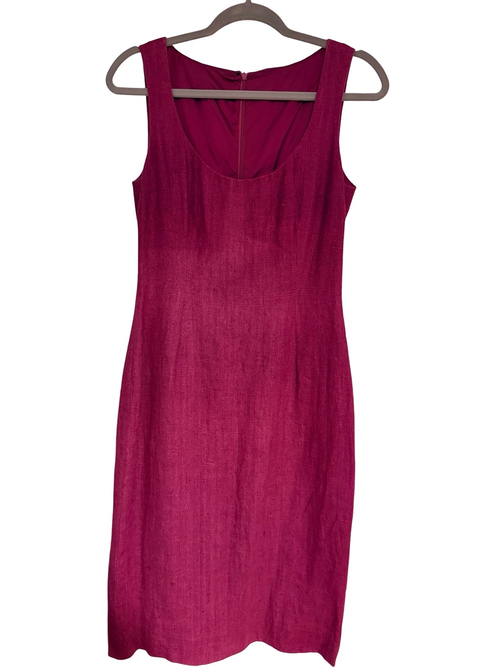Dolce & Gabbana Sleeveless Magenta Sheath Dress - Elegant Women's Dress